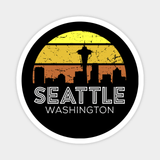 Seattle Washington Sunset Magnet